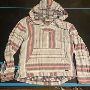 Faherty Blue and Red Striped Women’s Hoodie